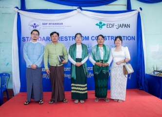 EDF-Myanmar Donates Advanced Toilet to Htein Nan Pin Basic Education Primary School